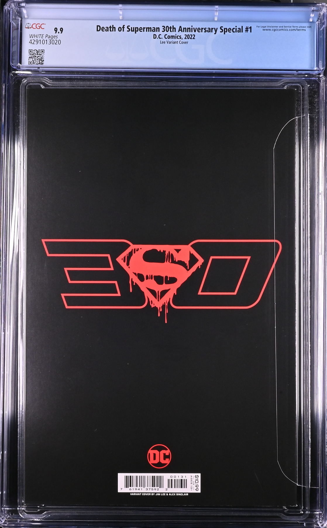 Death of Superman 30th Anniversary Special #1 Lee Variant CGC 9.9