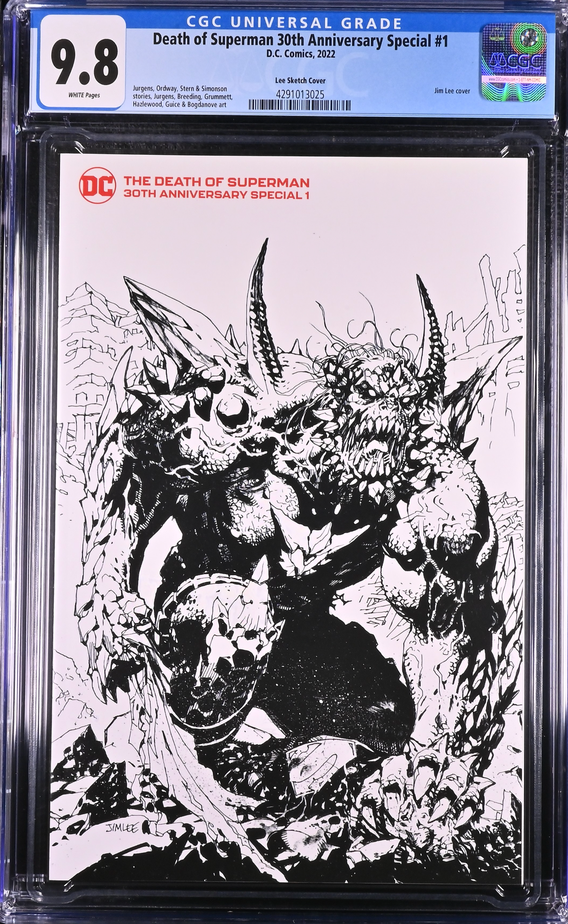 Death of Superman 30th Anniversary Special #1 Lee 1:50 Retailer Incentive Variant CGC 9.8