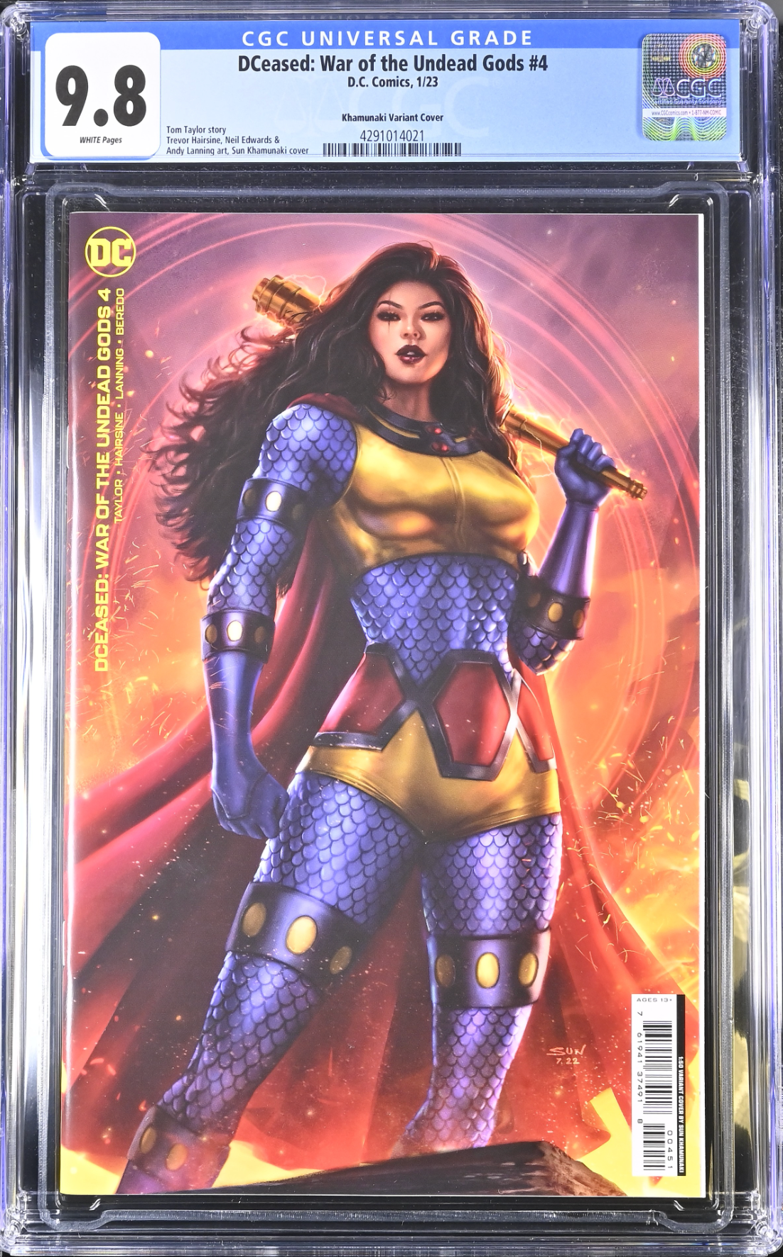 DCeased: War of the Undead Gods #4 Khamunaki 1:50 Retailer Incentive Variant CGC 9.8