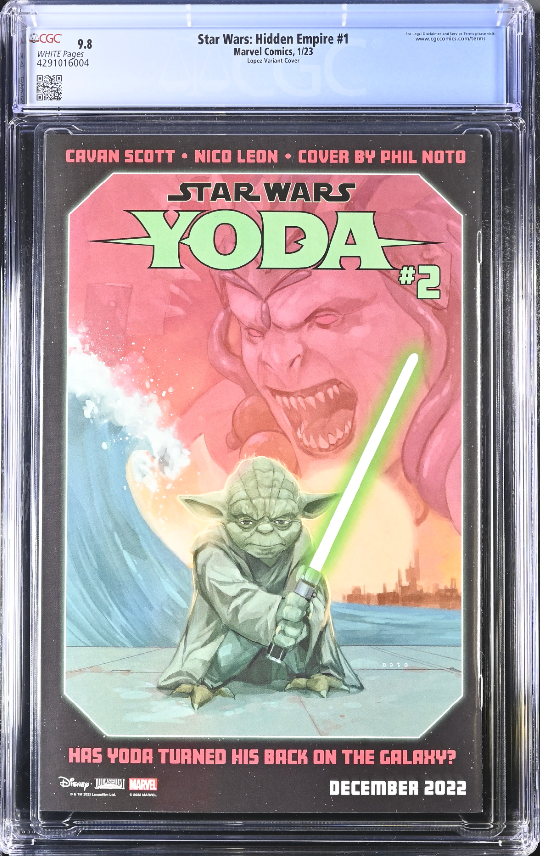 Star Wars: Hidden Empire #1 Lopez 1:25 Retailer Incentive Variant CGC 9.8
