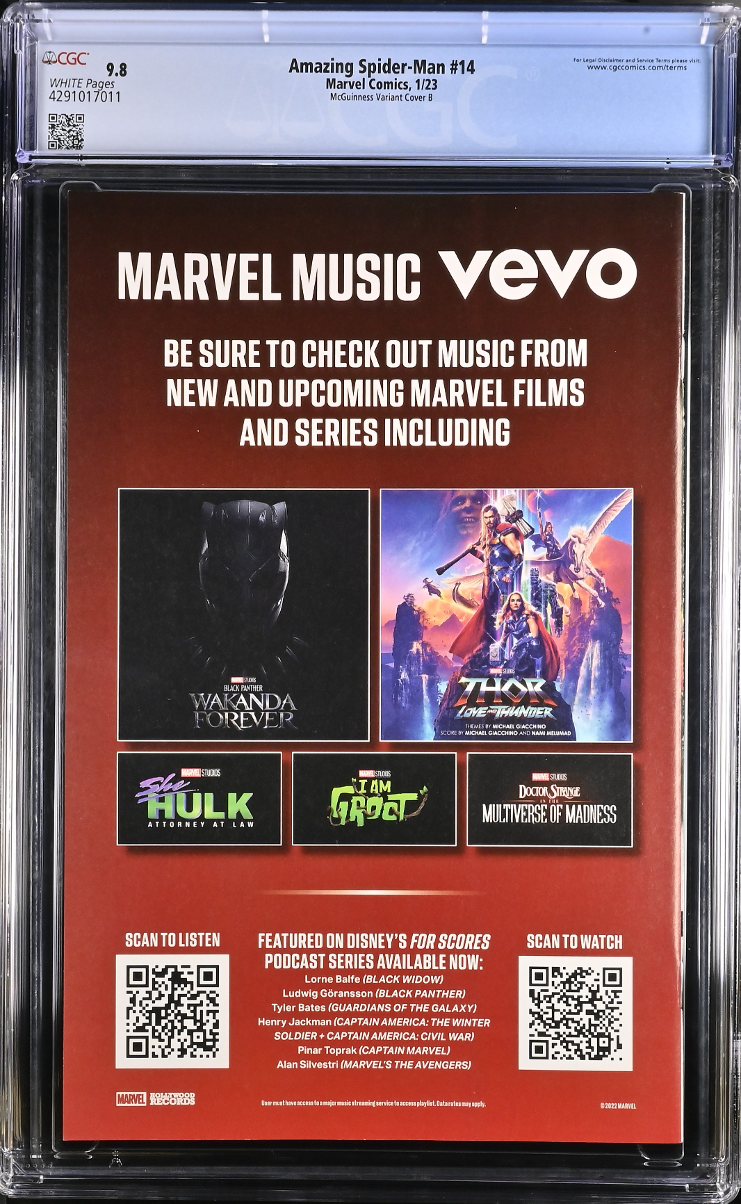 Amazing Spider-Man #14 McGuinness Design Variant CGC 9.8