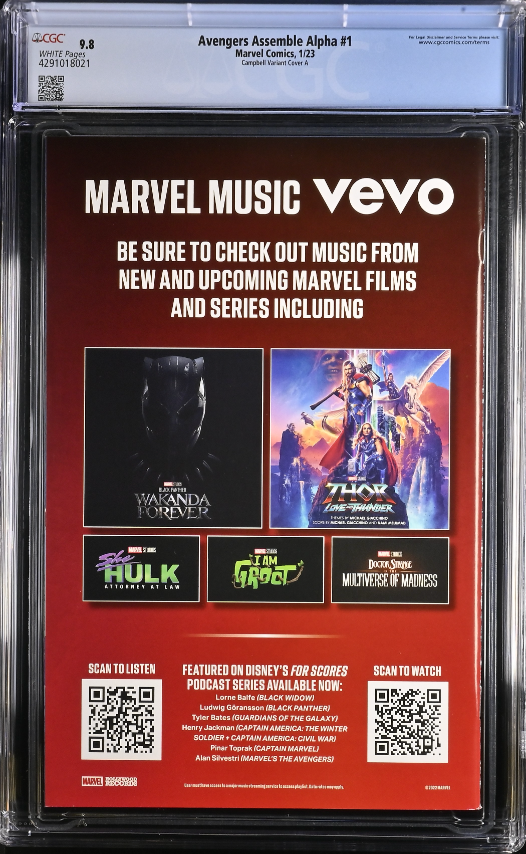 Avengers Assemble: Alpha #1 Campbell Variant CGC 9.8