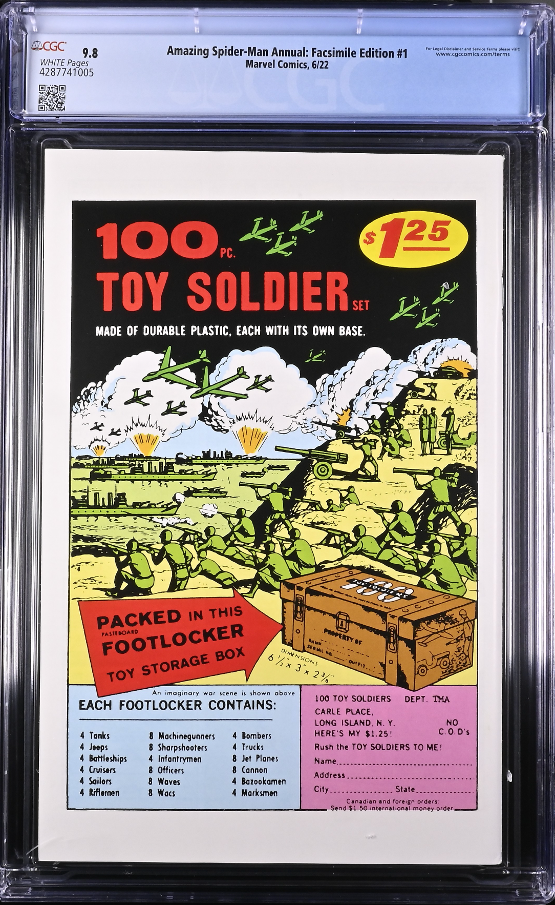 Amazing Spider-Man Annual Facsimile Edition #1 CGC 9.8