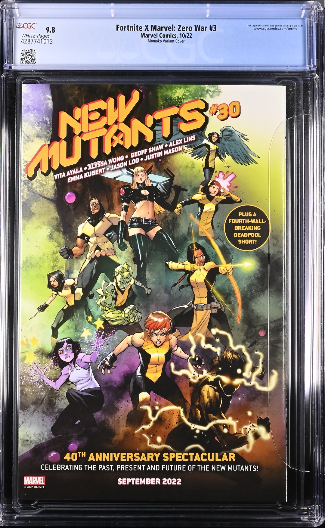 Fortnite/Marvel: Zero War #3 Momoko Variant CGC 9.8