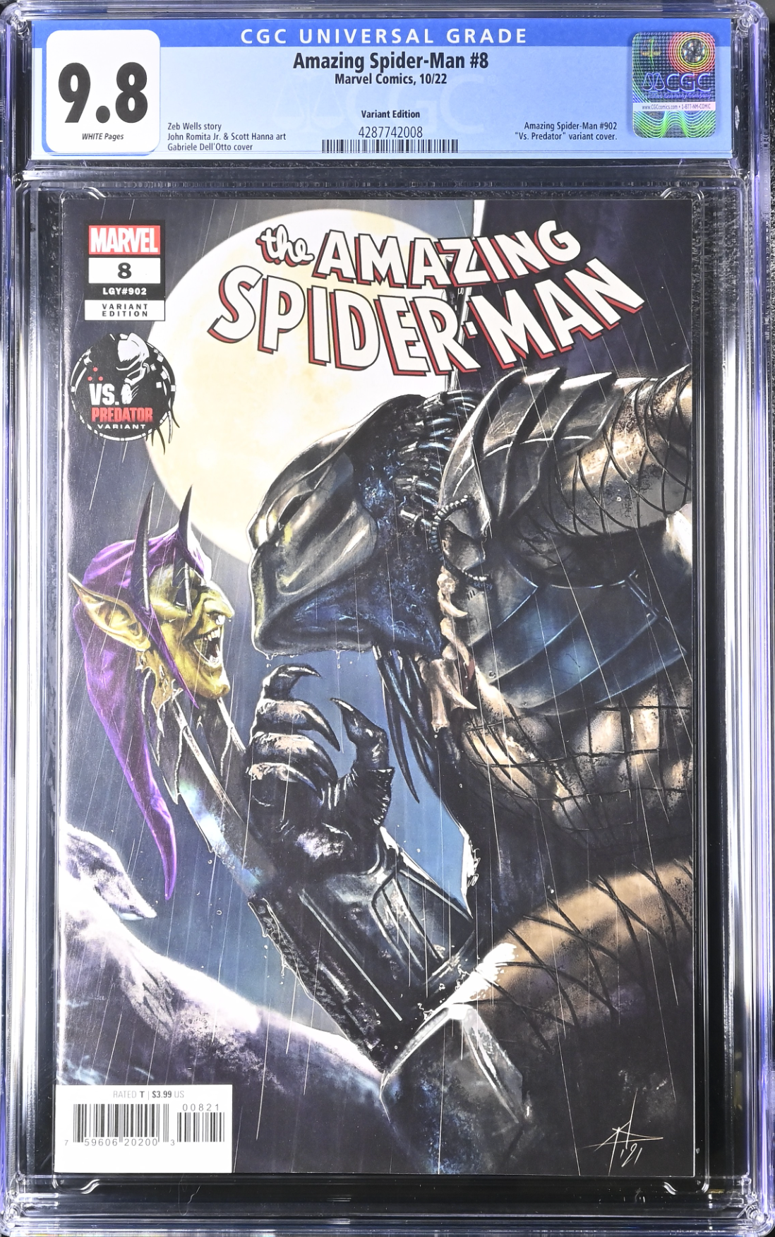 Amazing Spider-Man #8 Dell'Otto Predator Variant CGC 9.8