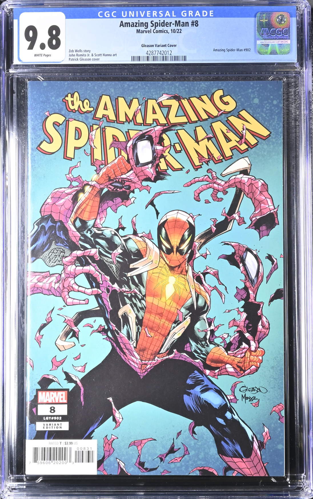 Amazing Spider-Man #8 Gleason 1:25 Retailer Incentive Variant CGC 9.8