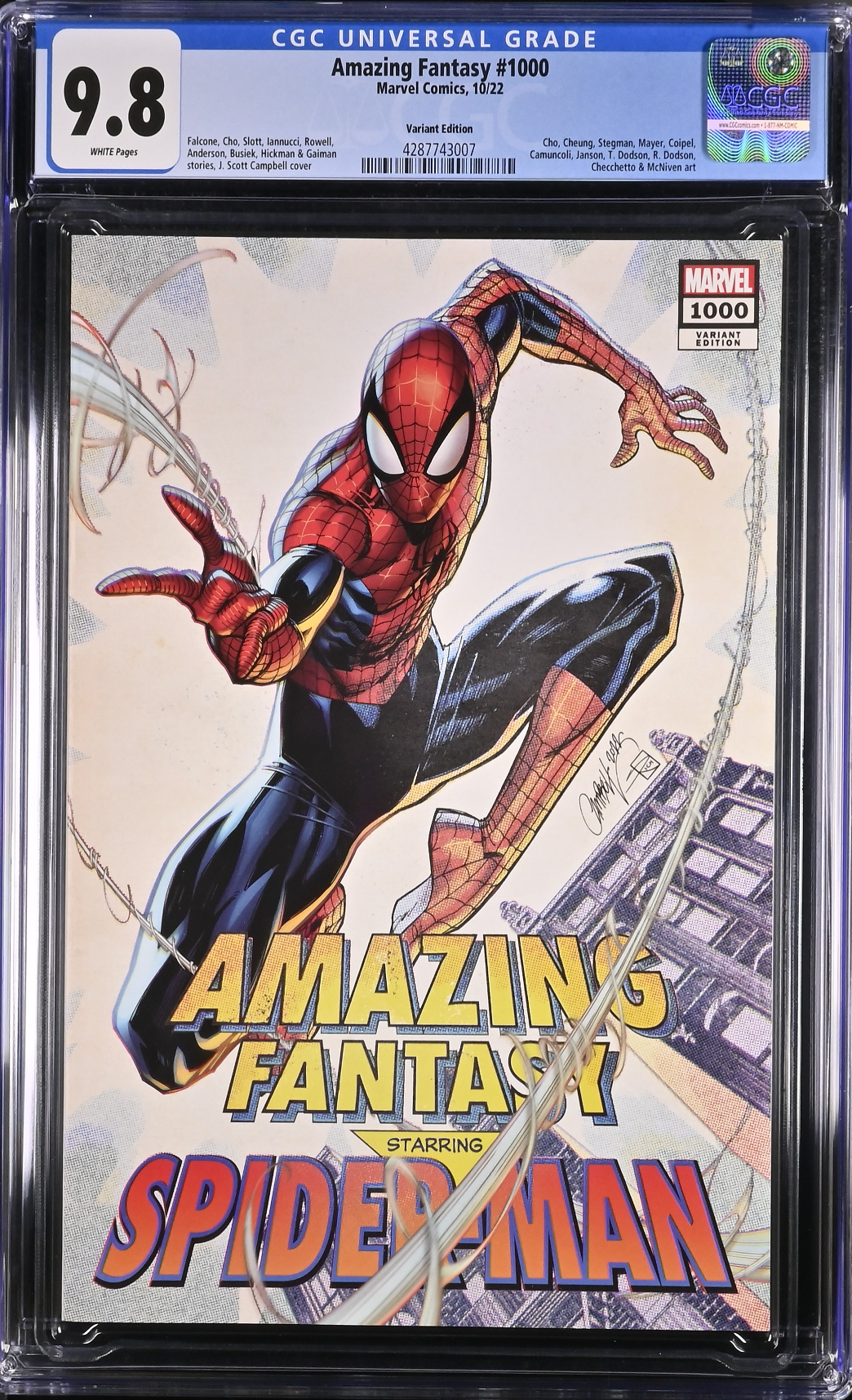 Amazing Fantasy #1000 Campbell Variant CGC 9.8