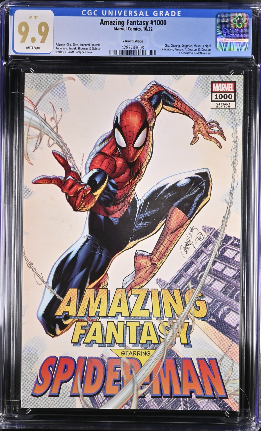 Amazing Fantasy #1000 Campbell Variant CGC 9.9