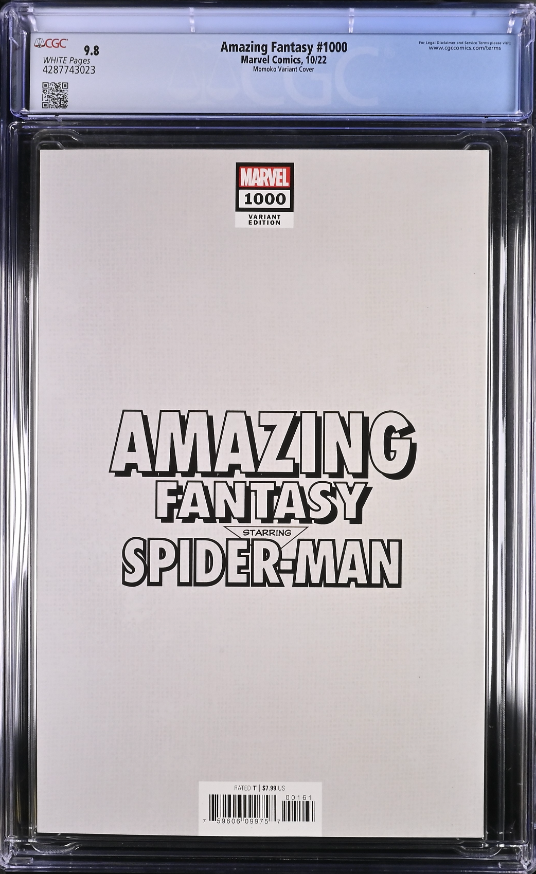Amazing Fantasy #1000 Momoko Variant CGC 9.8