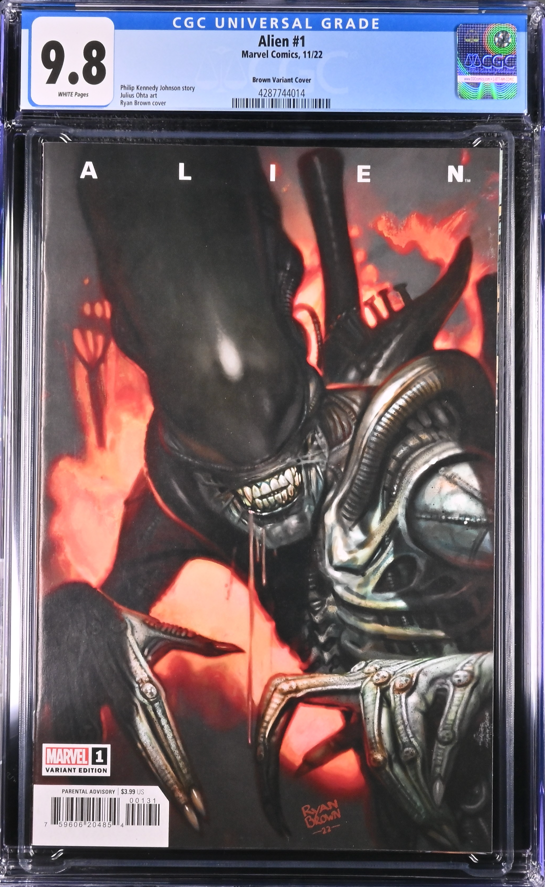 Alien #1 Brown 1:50 Retailer Incentive Variant CGC 9.8