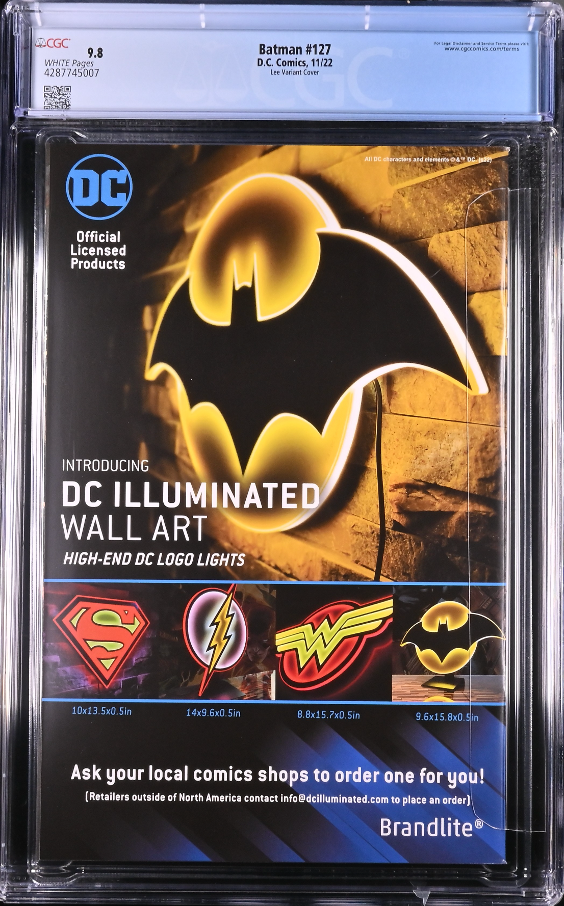 Batman #127 InHyuk Lee 1:25 Retailer Incentive Variant CGC 9.8