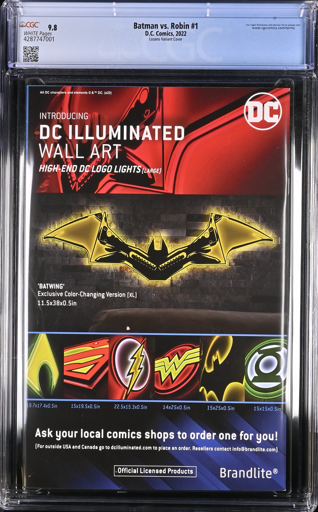 Batman vs. Robin #1 Lozano Variant CGC 9.8