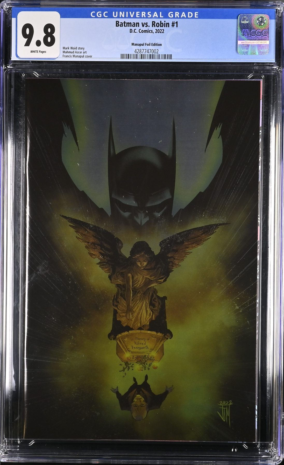 Batman vs. Robin #1 Manapul 1:150 Foil Retailer Incentive Variant CGC 9.8