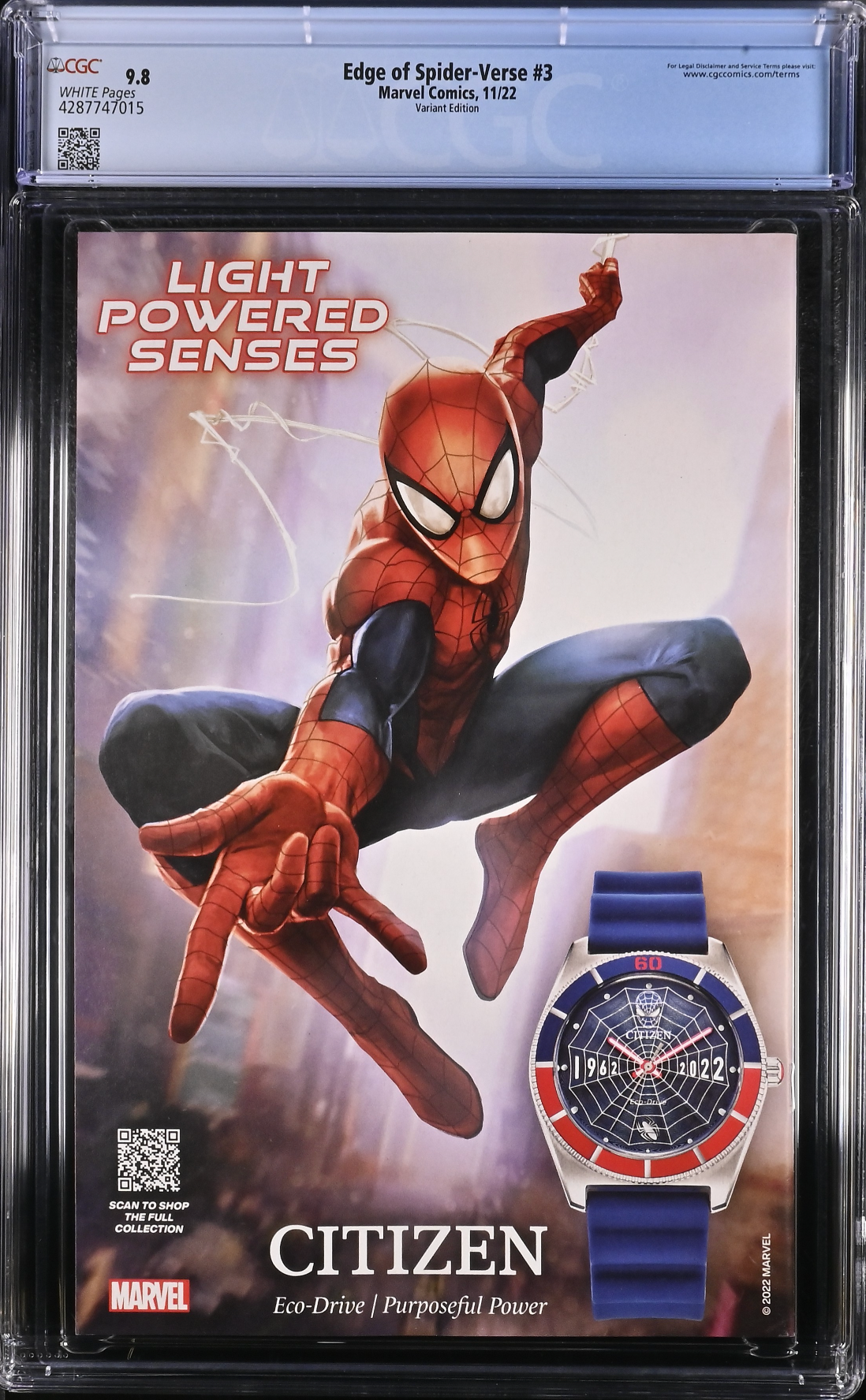 Edge of Spider-Verse #3 Anka 1:10 Retailer Incentive Variant CGC 9.8