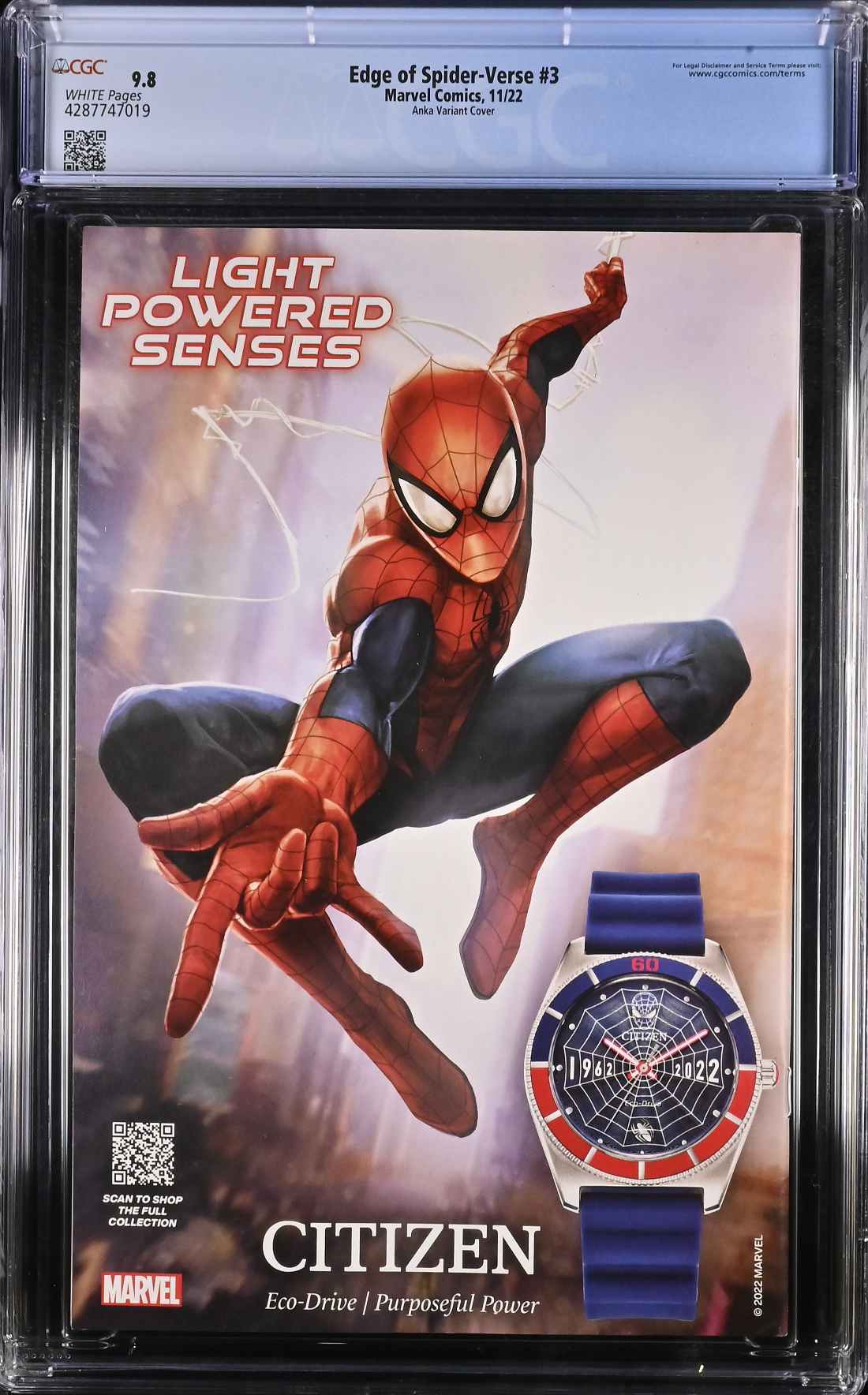 Edge of Spider-Verse #3 Anka Variant CGC 9.8