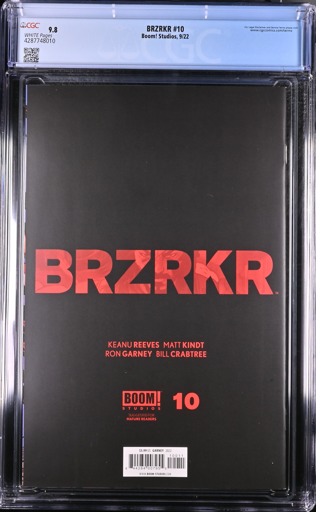 BRZRKR #10 Cover A Garney CGC 9.8 (Berzerker)