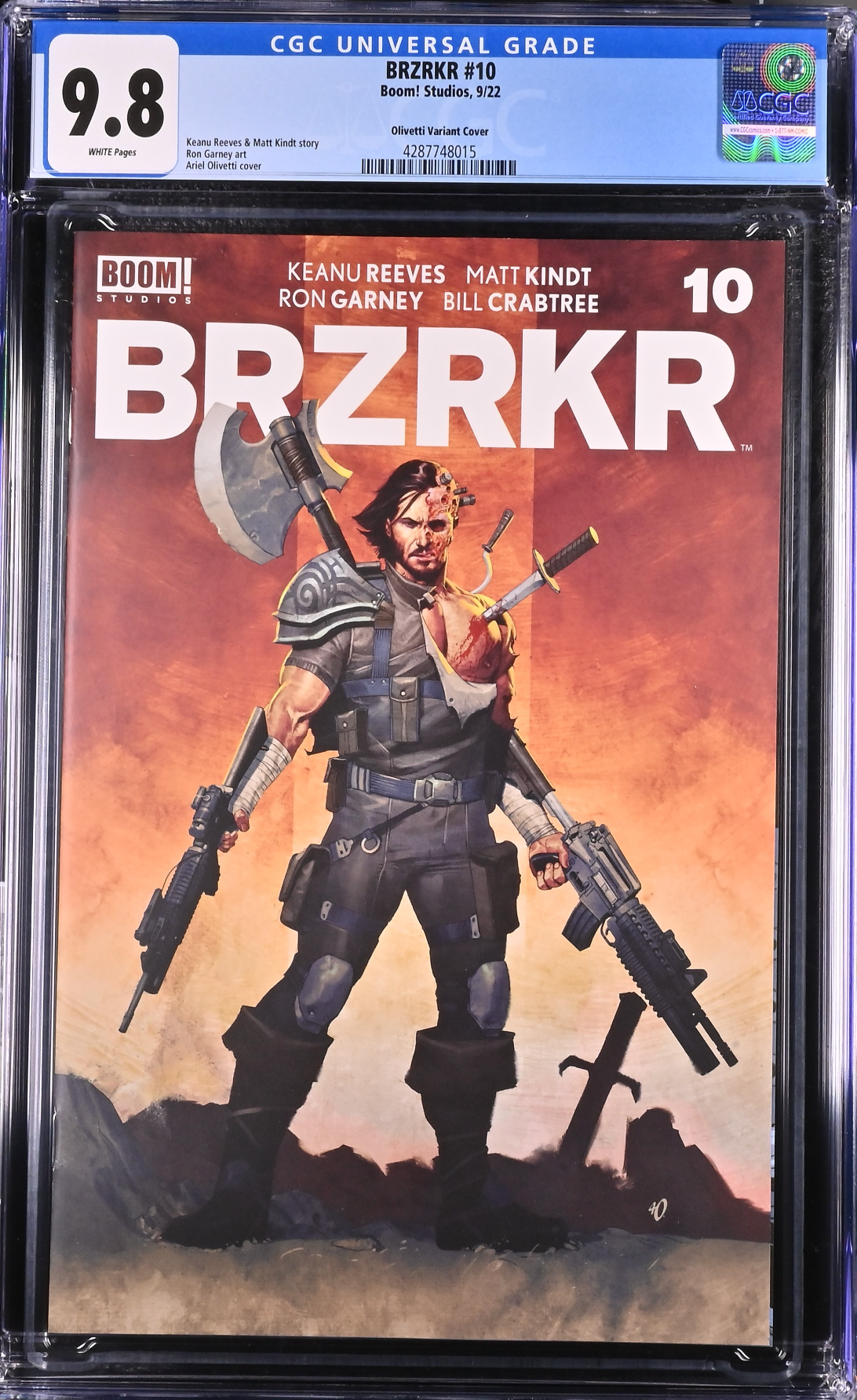 BRZRKR #10 Olivetti 1:10 Retailer Incentive Variant CGC 9.8 (Berzerker)