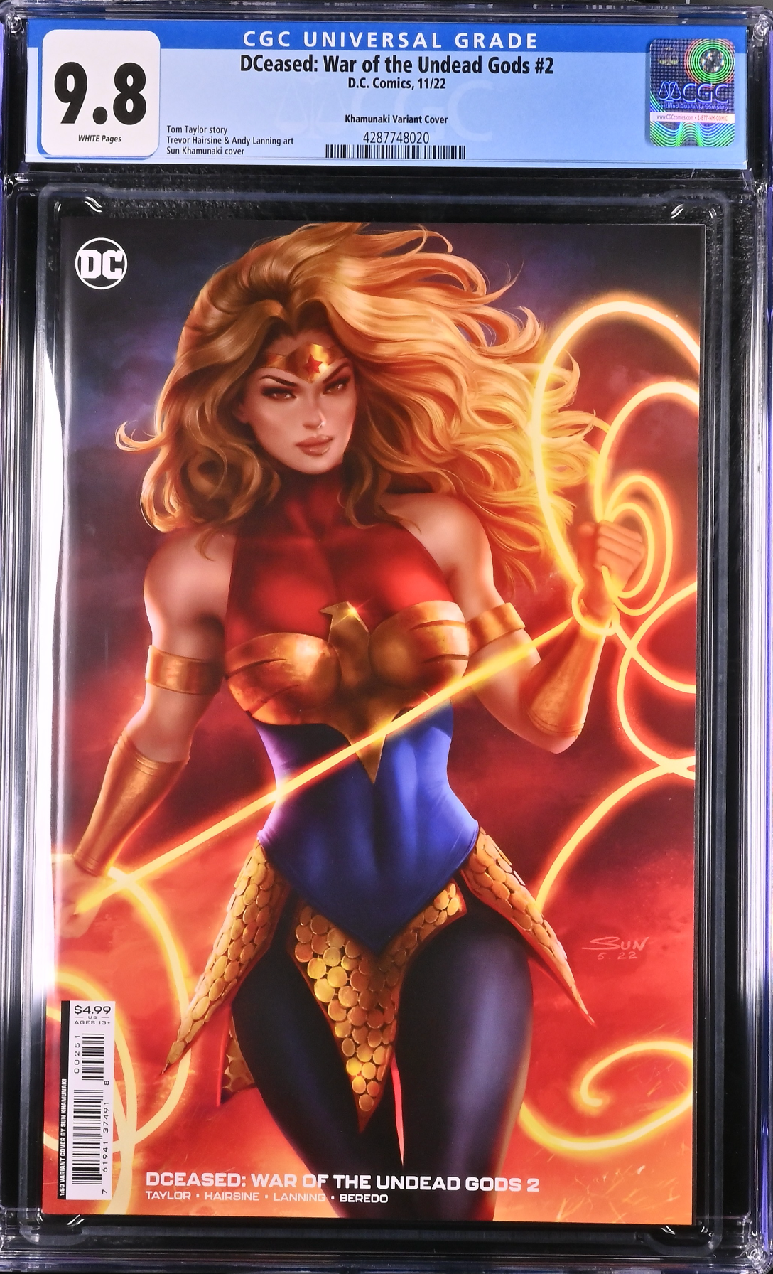 DCeased: War of the Undead Gods #2 Khamunaki 1:50 Retailer Incentive Variant CGC 9.8