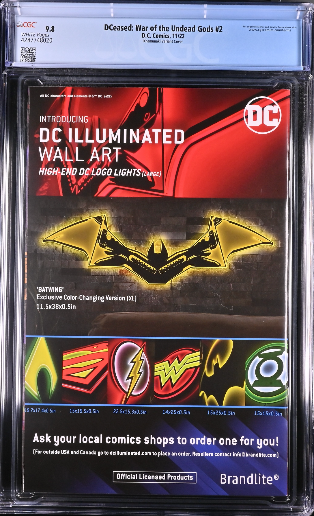 DCeased: War of the Undead Gods #2 Khamunaki 1:50 Retailer Incentive Variant CGC 9.8