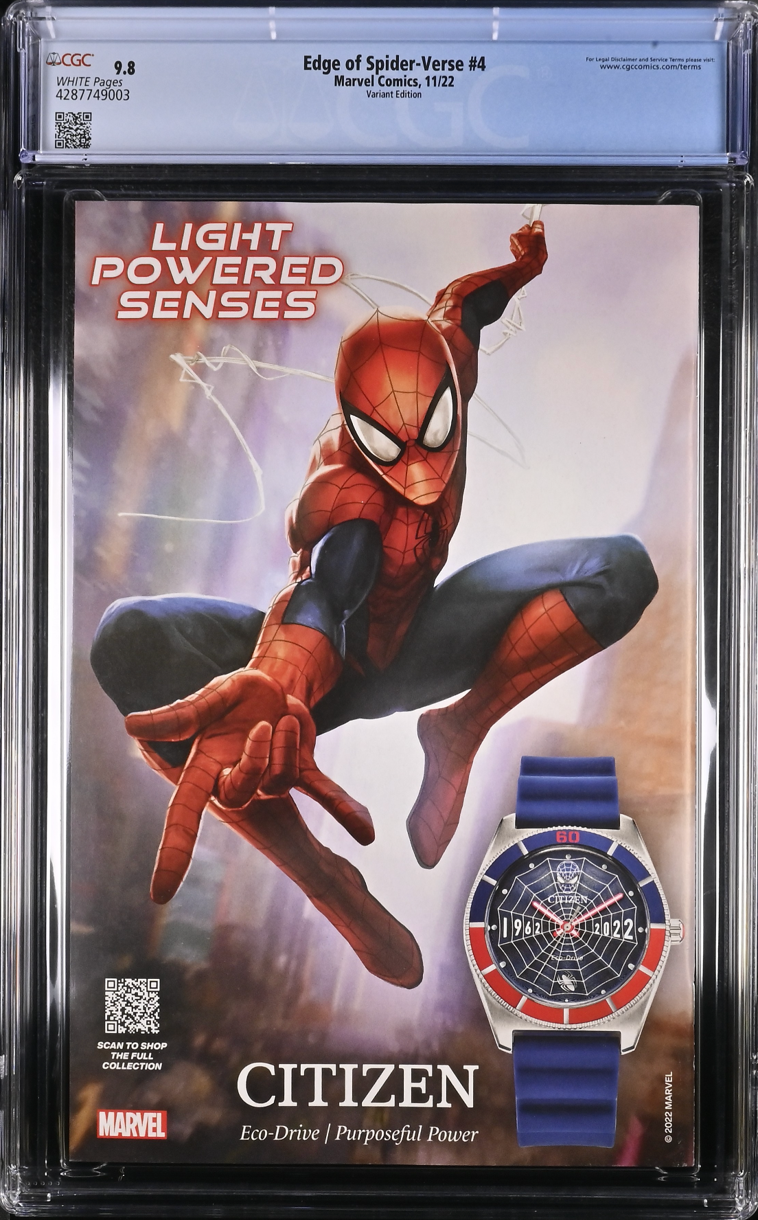 Edge of Spider-Verse #4 Chen 1:10 Retailer Incentive Variant CGC 9.8