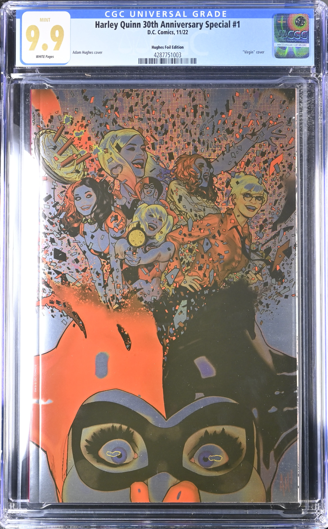 Harley Quinn 30th Anniversary Special #1 Hughes 1:100 Foil Retailer Incentive Variant CGC 9.9