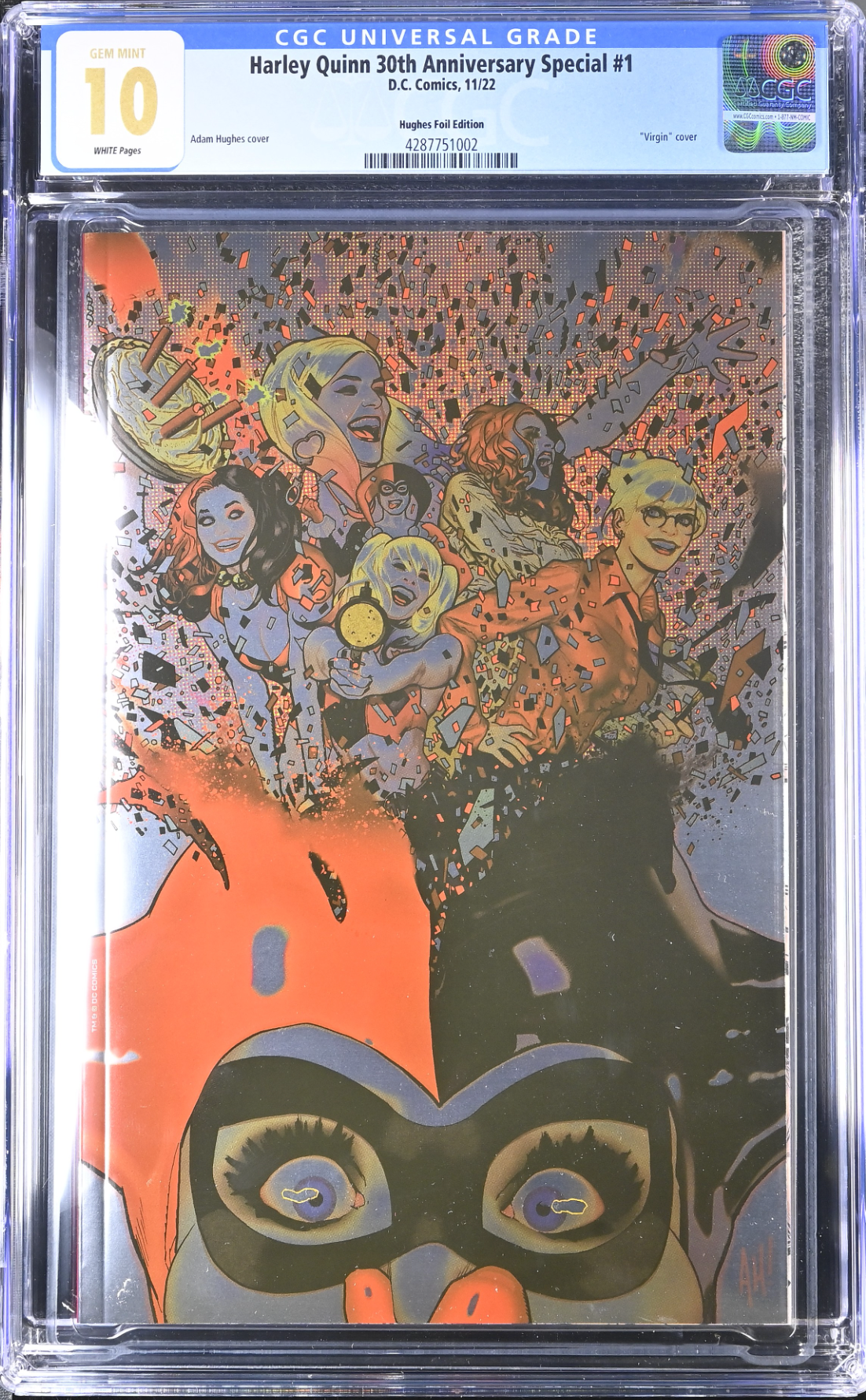 Harley Quinn 30th Anniversary Special #1 Hughes 1:100 Foil Retailer Incentive Variant CGC 10