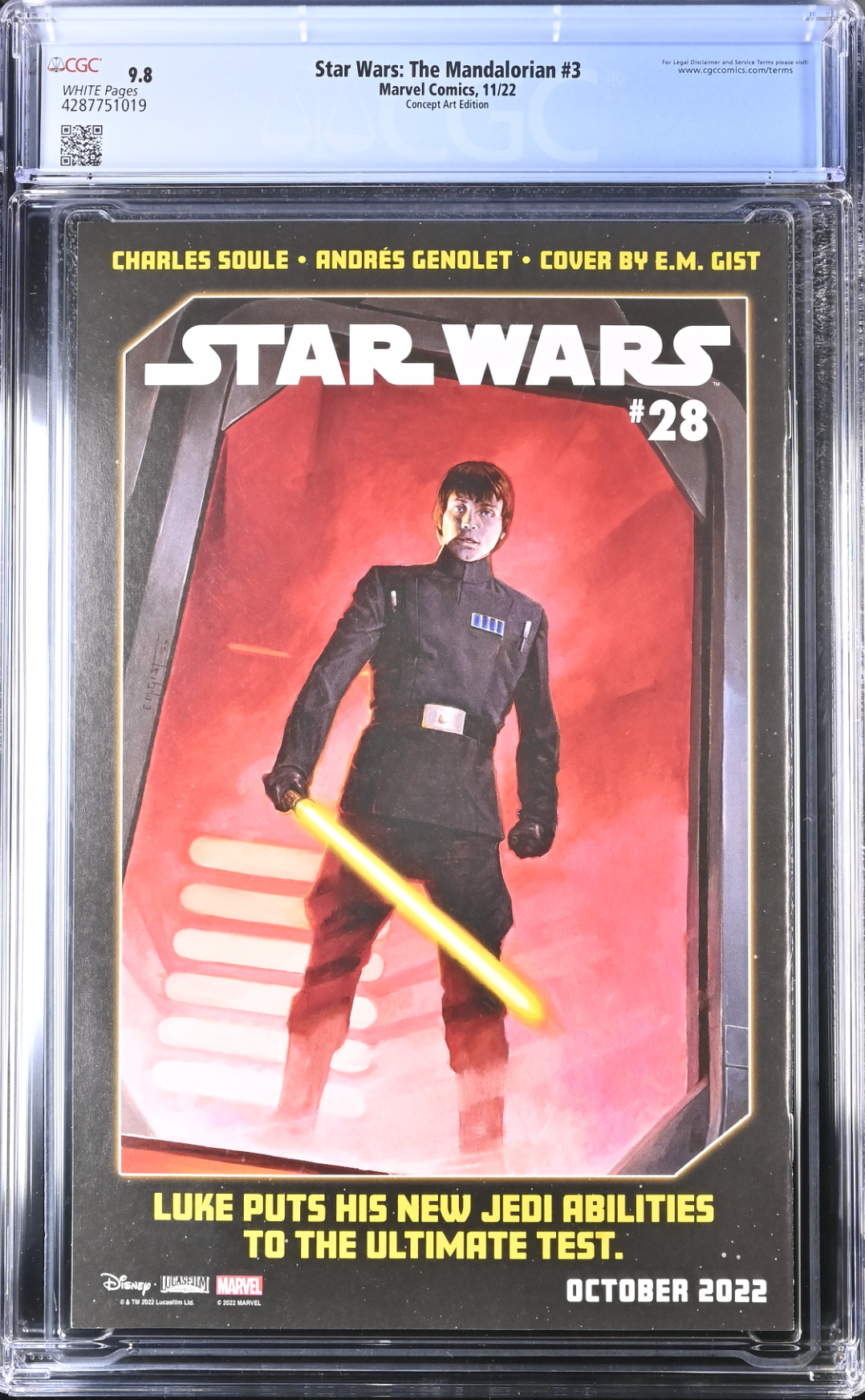 Star Wars: The Mandalorian #3 Concept Art Variant CGC 9.8