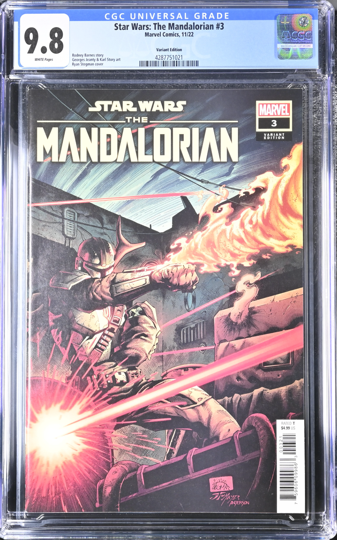 Star Wars: The Mandalorian #3 Stegman 1:50 Retailer Incentive Variant CGC 9.8