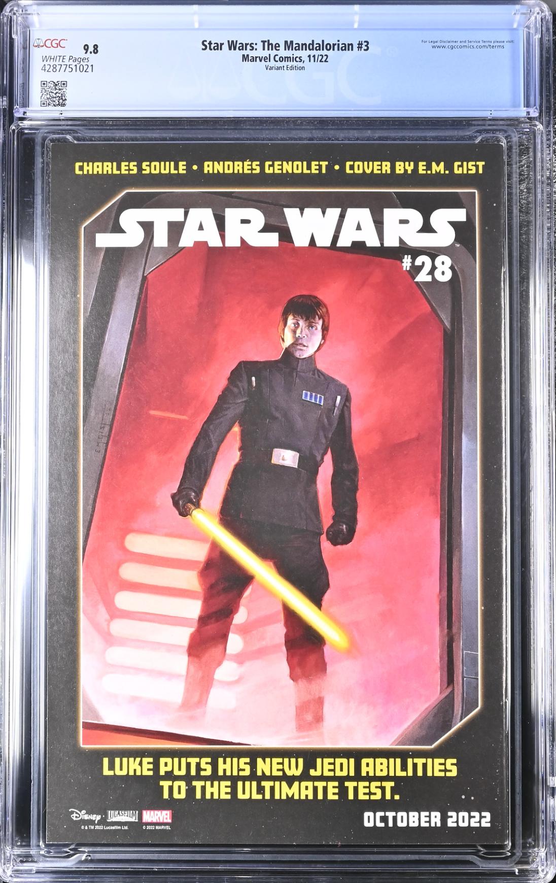 Star Wars: The Mandalorian #3 Stegman 1:50 Retailer Incentive Variant CGC 9.8