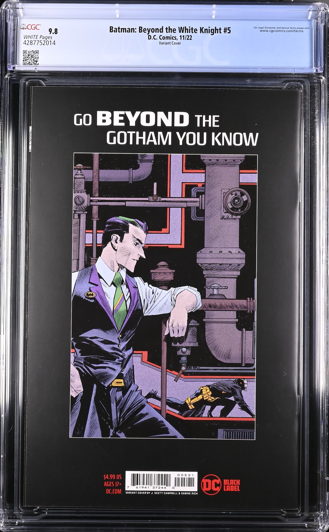 Batman: Beyond the White Knight #5 Campbell Variant CGC 9.8