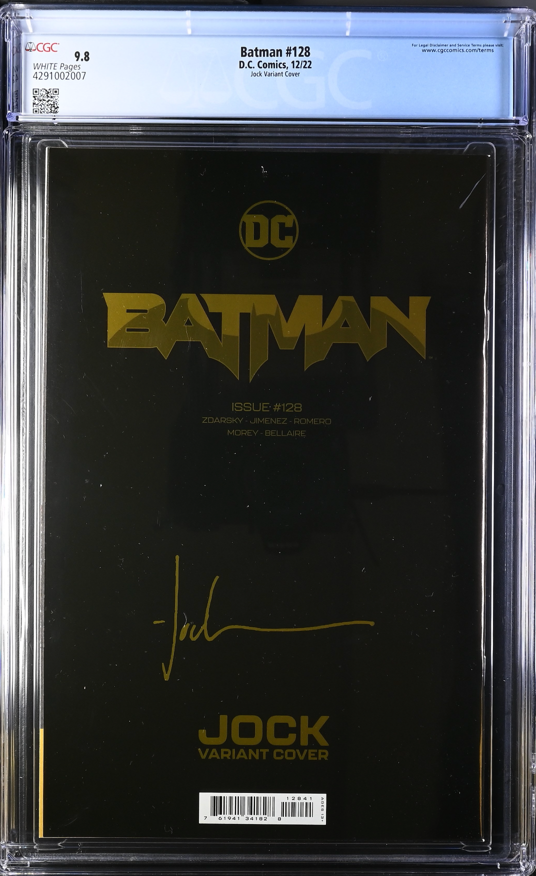 Batman #128 Jock 1:50 Gold Foil Retailer Incentive Variant CGC 9.8
