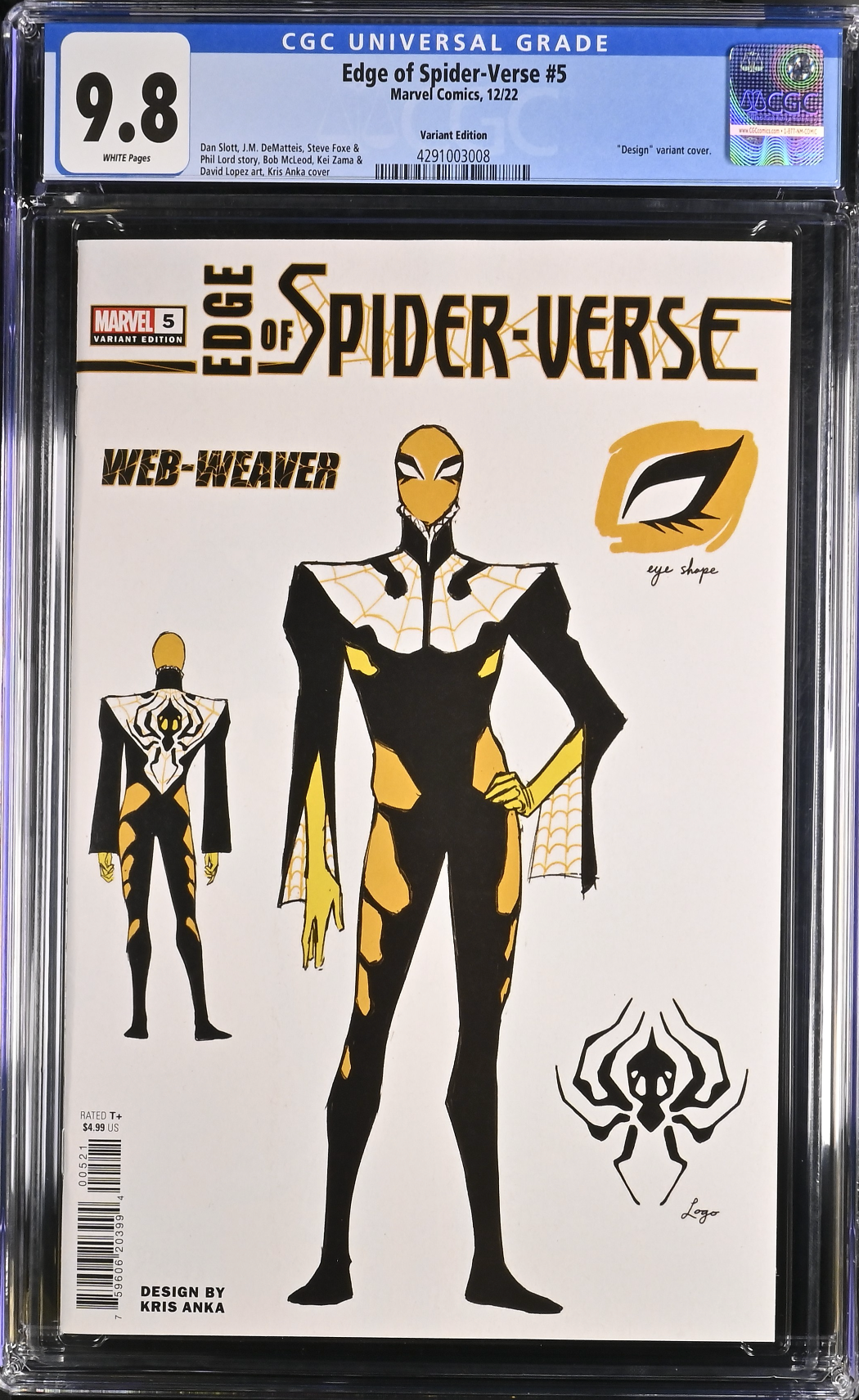 Edge of Spider-Verse #5 Anka "Web Weaver" Design 1:10 Retailer Incentive Variant CGC 9.8