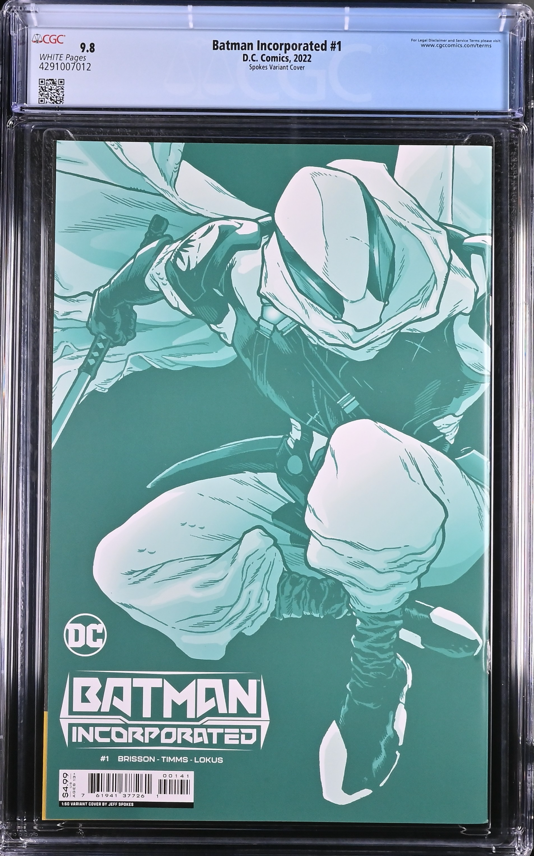 Batman Incorporated #1 Spokes 1:50 Retailer Incentive Variant CGC 9.8