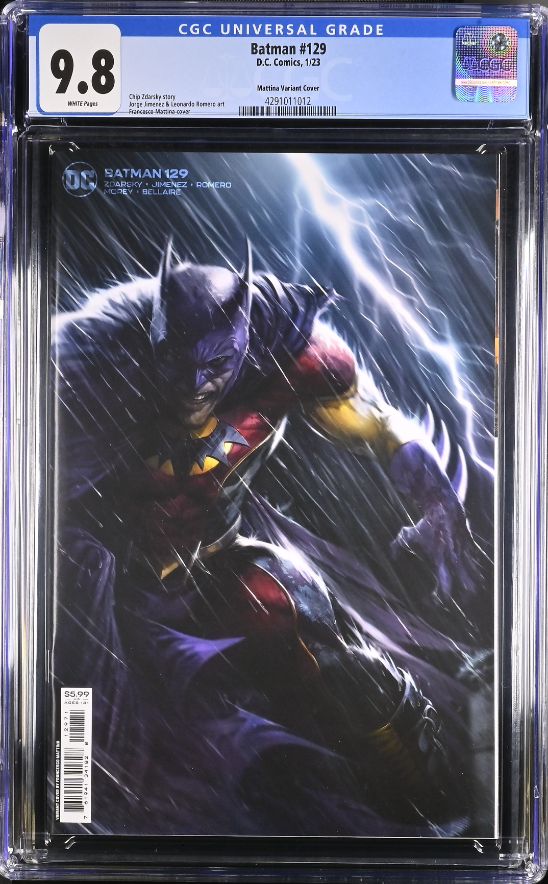 Batman #129 Mattina Variant CGC 9.8