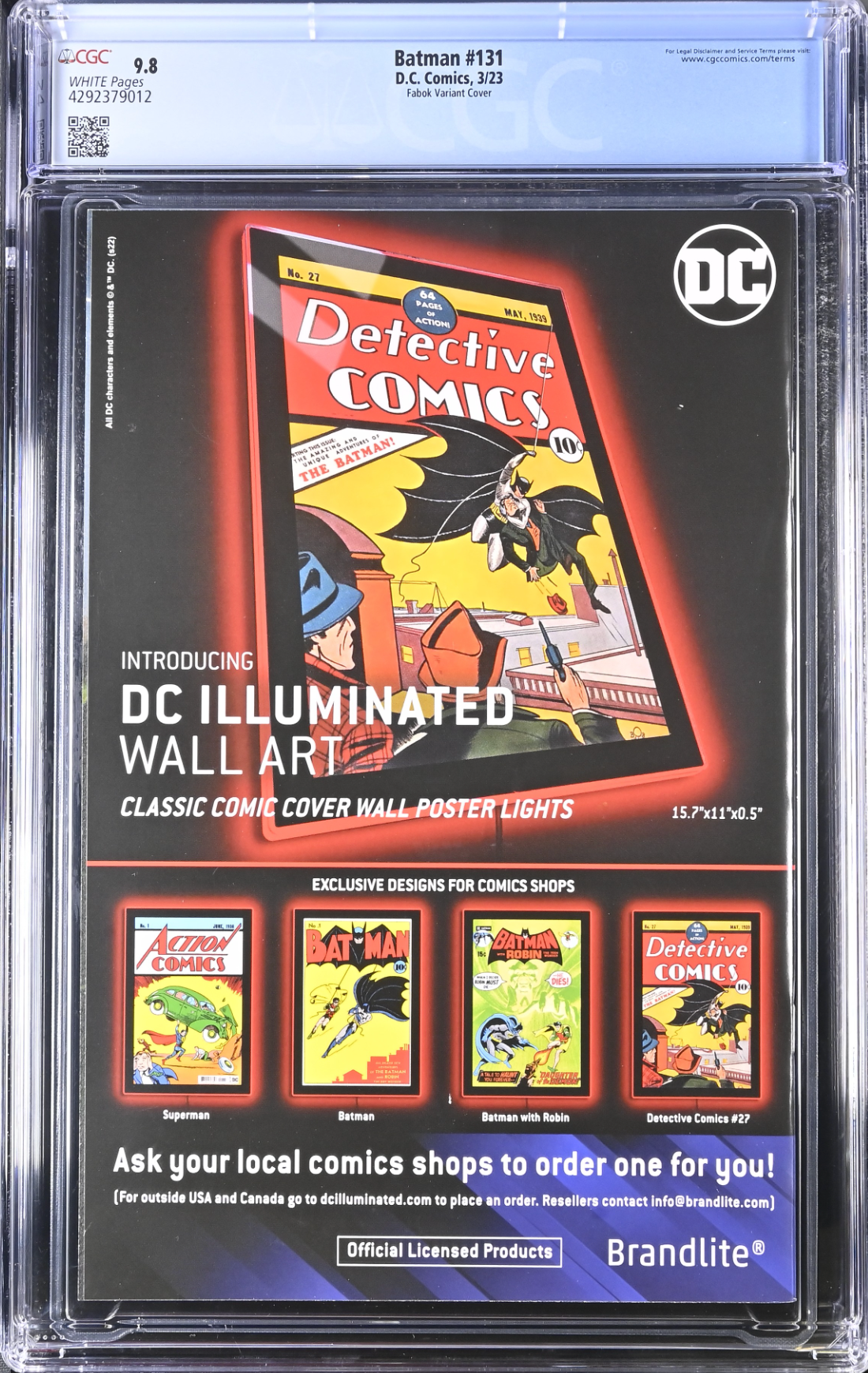 Batman #131 Fabok Variant CGC 9.8