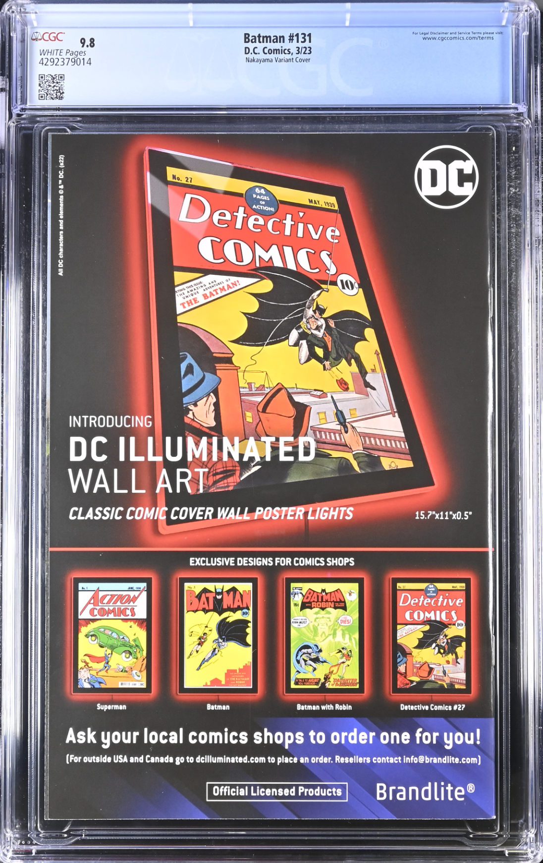 Batman #131 Nakayama 1:25 Retailer Incentive Variant CGC 9.8