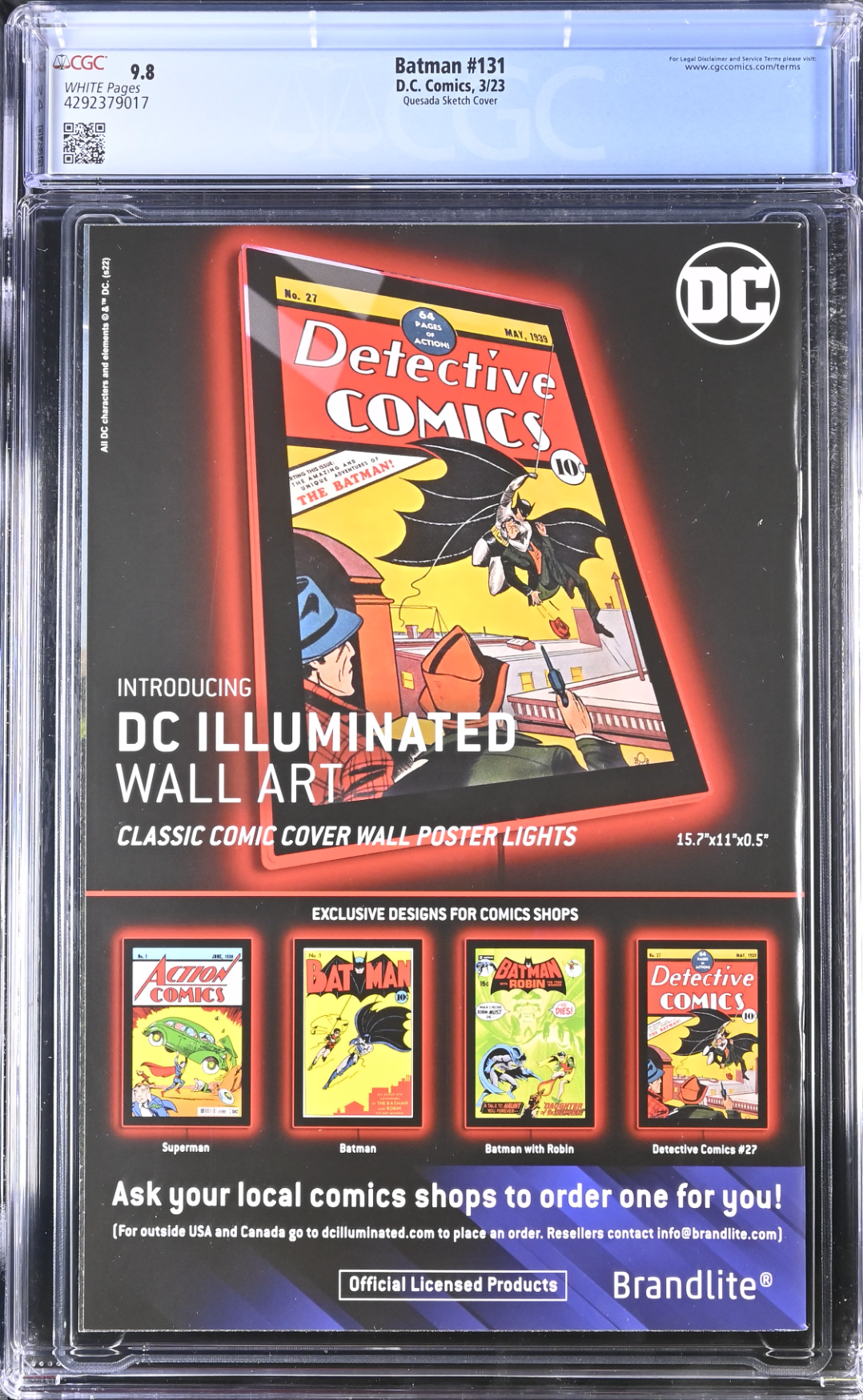 Batman #131 Quesada 1:100 Retailer Incentive Variant CGC 9.8