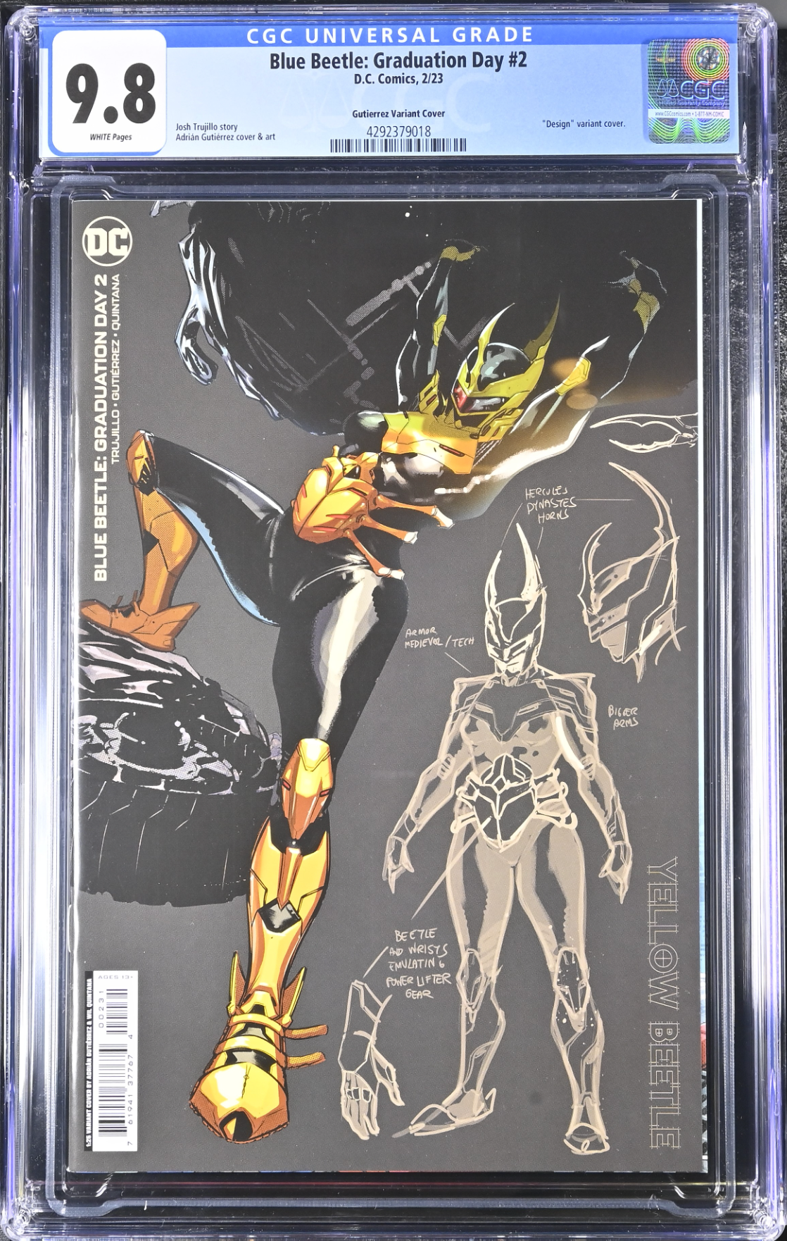Blue Beetle: Graduation Day #2 Gutierrez 1:25 Retailer Incentive Variant CGC 9.8