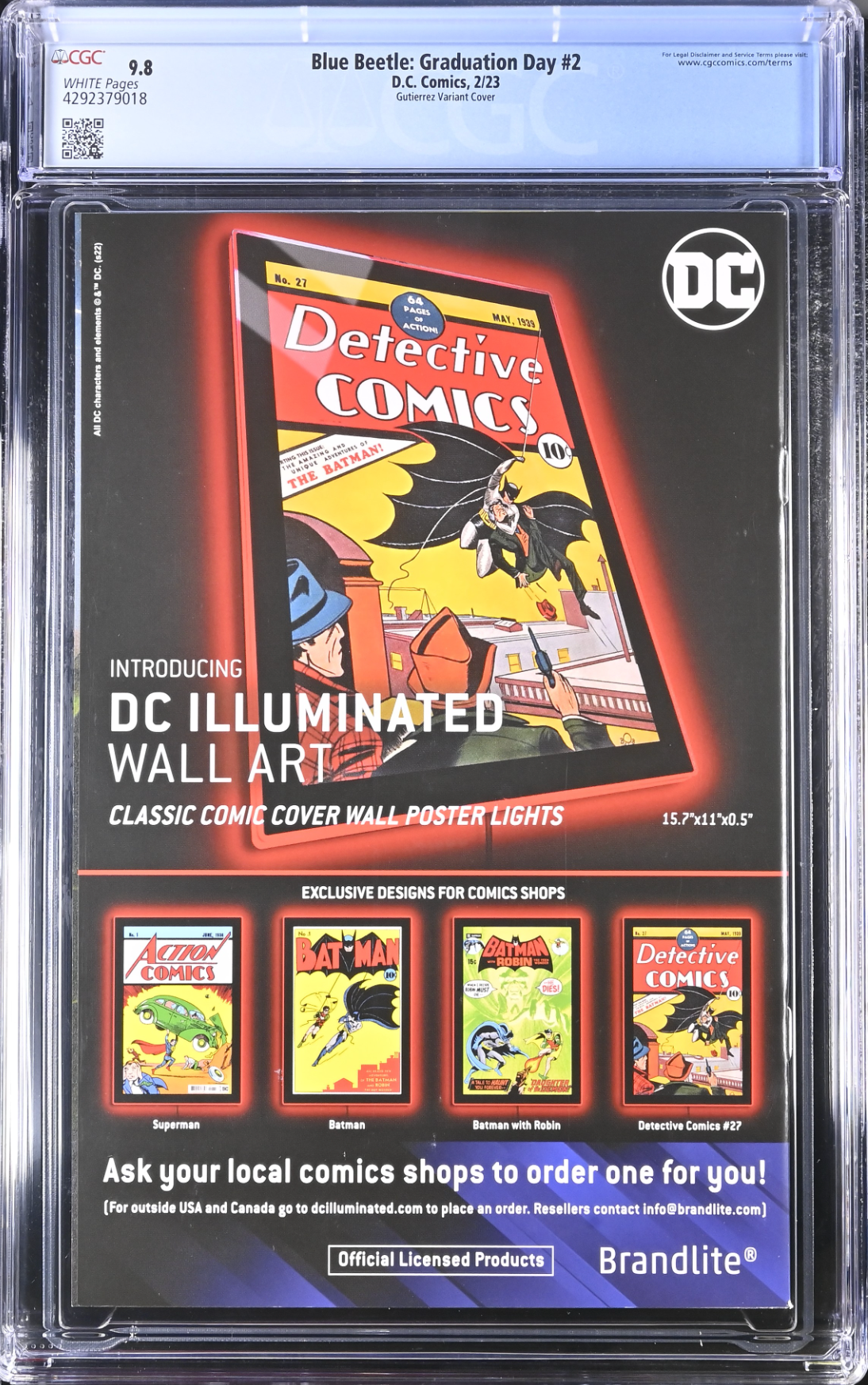 Blue Beetle: Graduation Day #2 Gutierrez 1:25 Retailer Incentive Variant CGC 9.8