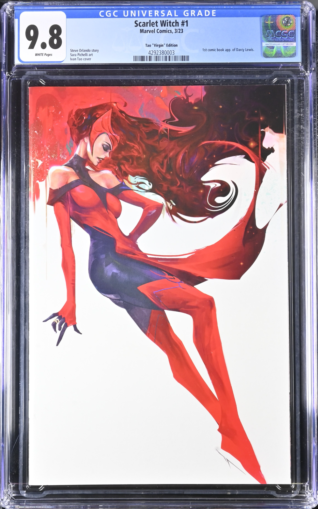 Scarlet Witch #1 Tao 1:100 Virgin Retailer Incentive Variant CGC 9.8