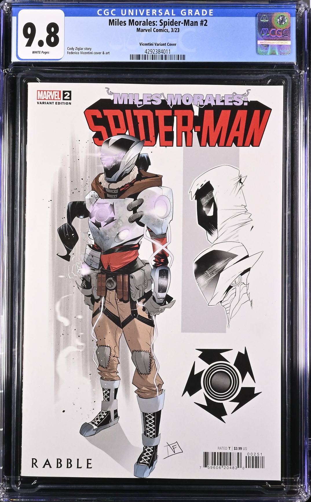 Miles Morales: Spider-Man #2 Vincentini 1:10 Retailer Incentive Variant CGC 9.8