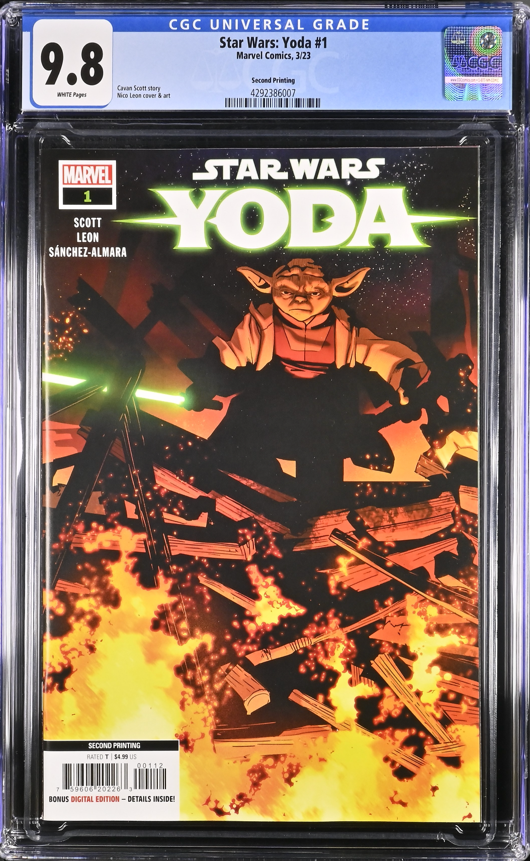 Star Wars: Yoda #1 Second Printing CGC 9.8