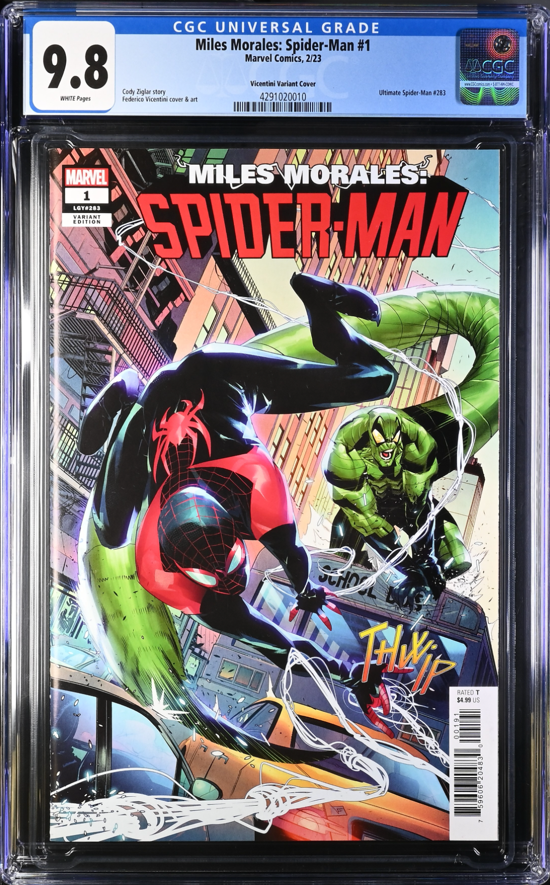 Miles Morales: Spider-Man #1 Vincentini 1:25 Retailer Incentive Variant CGC 9.8