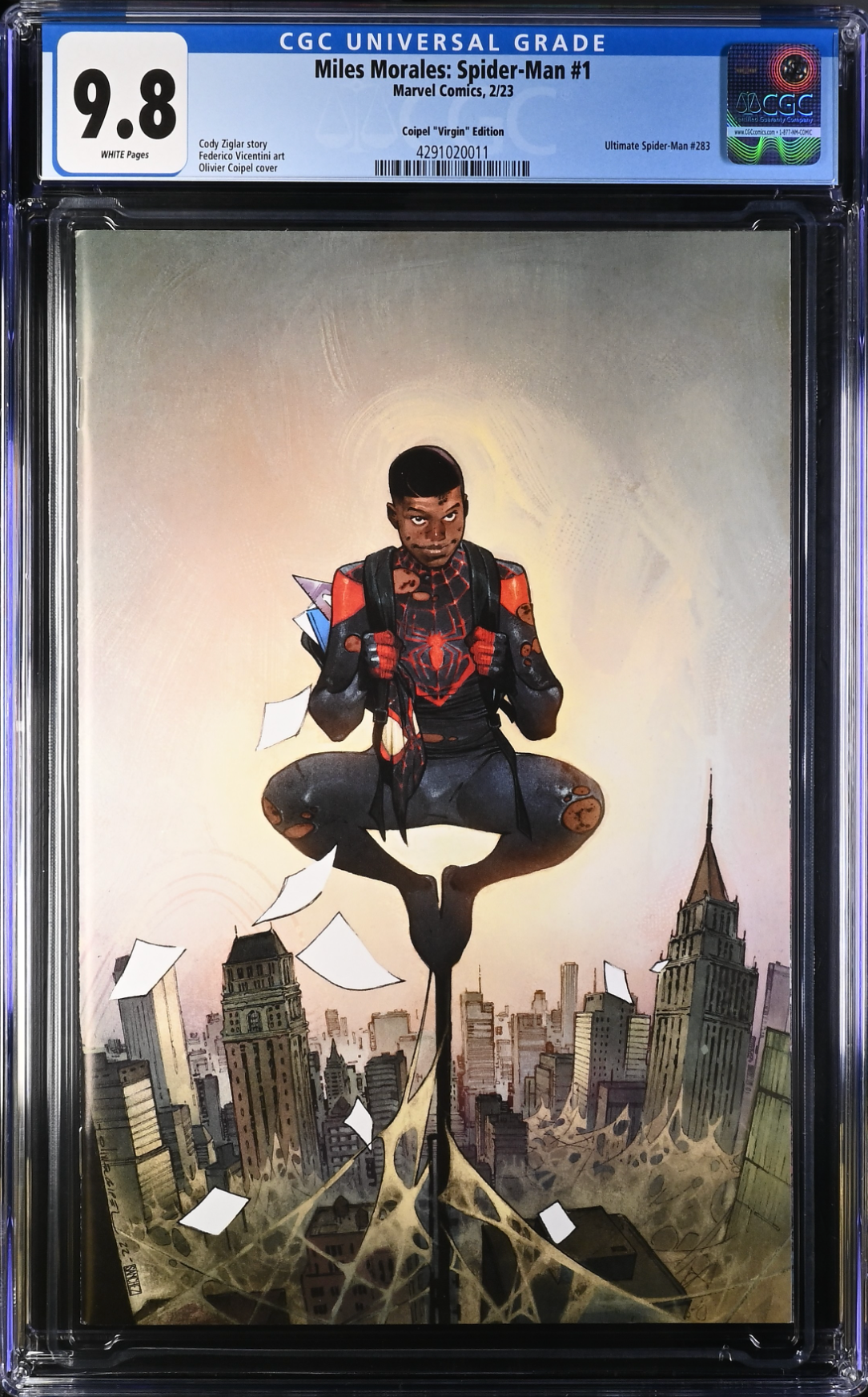 Miles Morales: Spider-Man #1 Coipel 1:100 Virgin Retailer Incentive Variant CGC 9.8