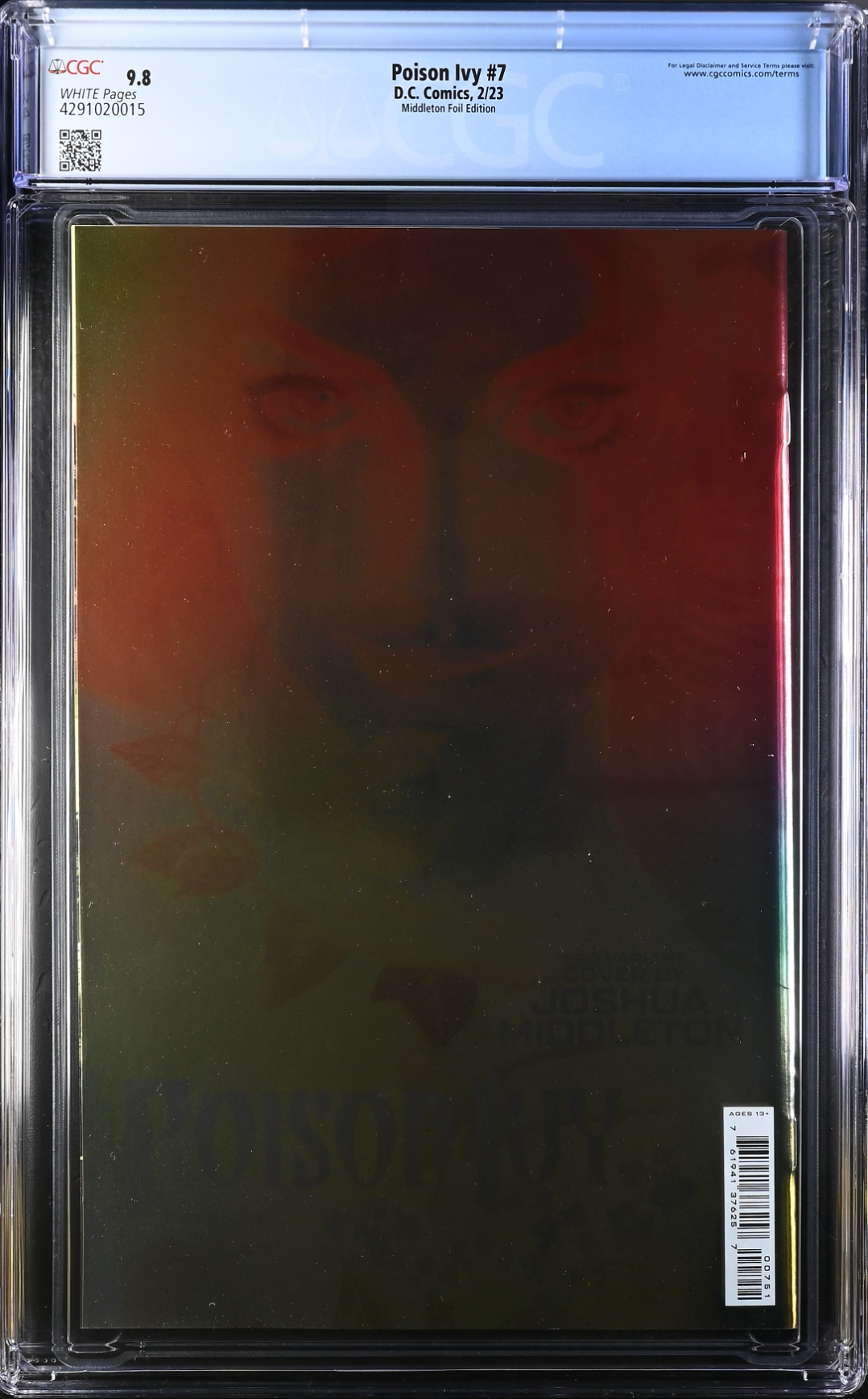 Poison Ivy #7 Middleton 1:50 Virgin Foil Retailer Incentive Variant CGC 9.8