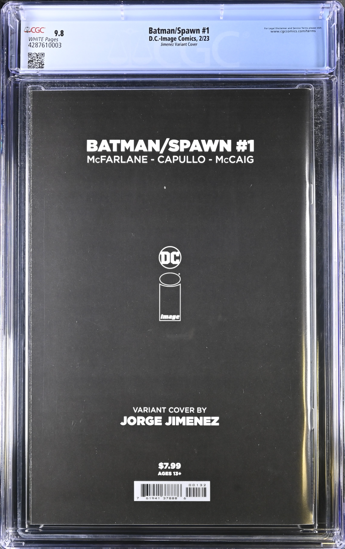 Batman Spawn #1 Cover S - Jimenez Acetate CGC 9.8