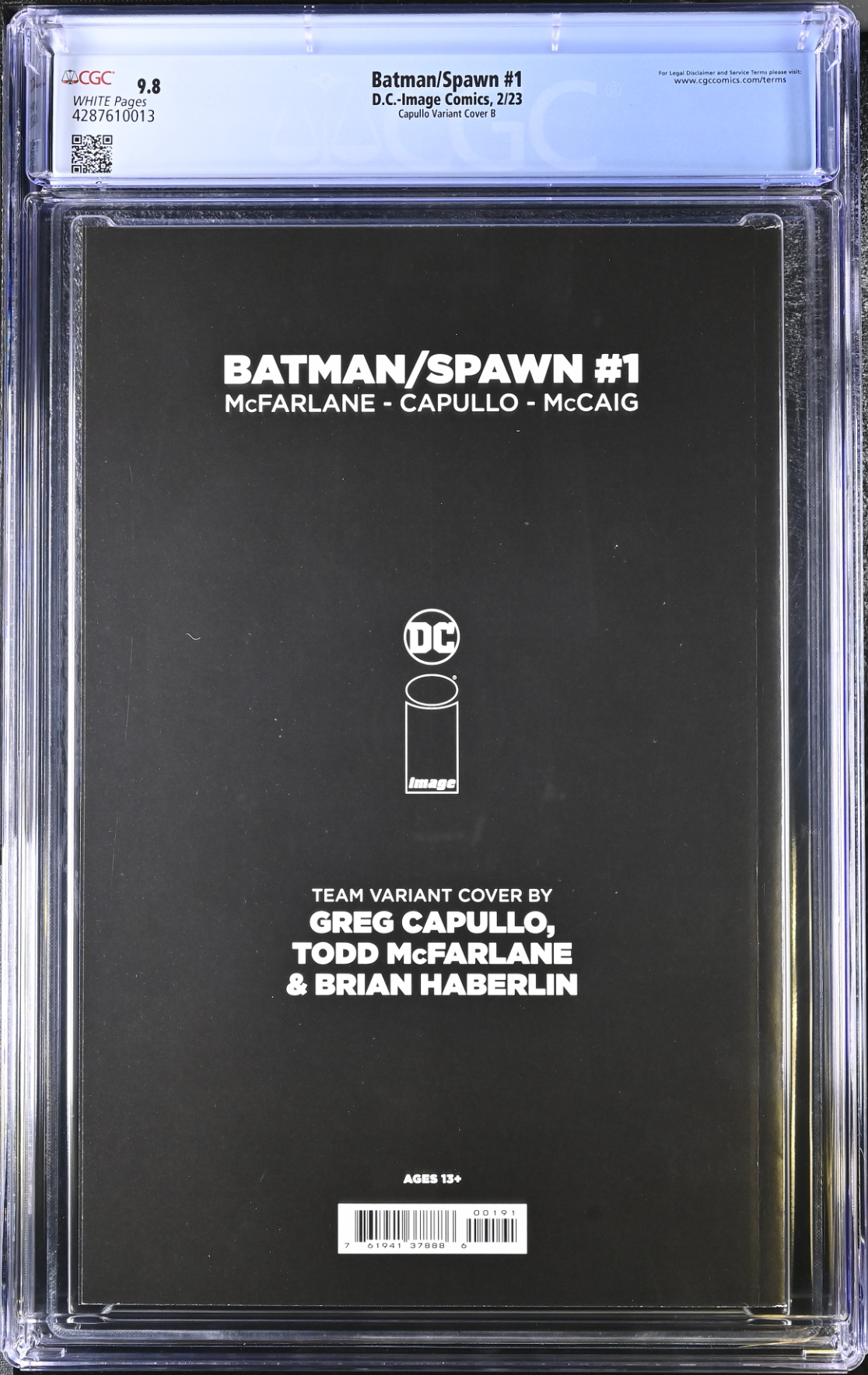 Batman Spawn #1 Cover K - Capullo & McFarlane "Team" Variant CGC 9.8