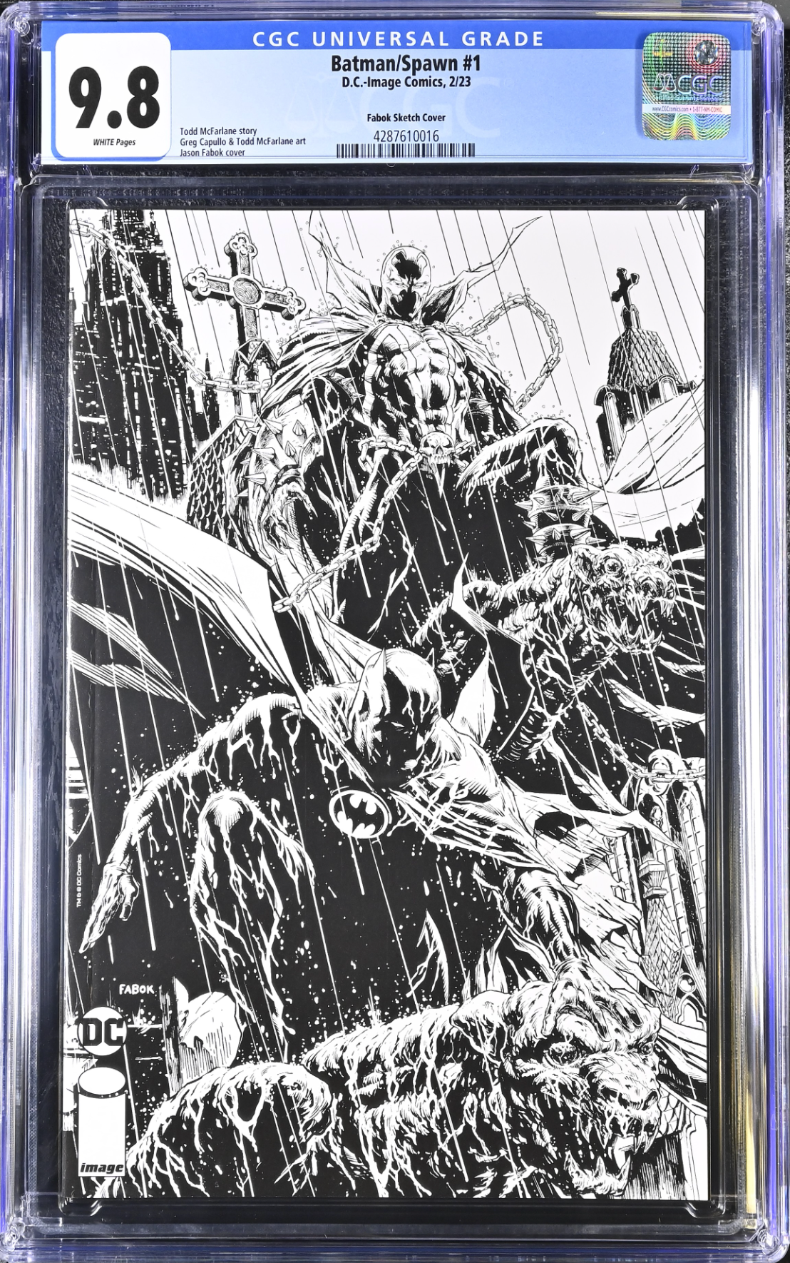 Batman Spawn #1 Cover L - Fabok 1:25 Retailer Incenrtive Variant CGC 9.8