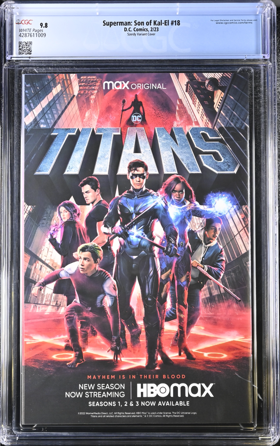 Superman: Son of Kal-El #18 Szerdy 1:25 Retailer Incentive Variant CGC 9.8