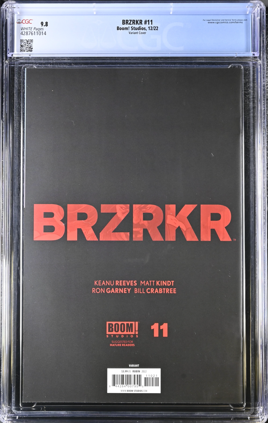 BRZRKR #11 Cover B Rubin CGC 9.8 (Berzerker)